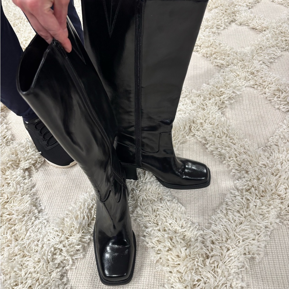 INC International Concepts Black Leather Boots - Picture 4 of 6